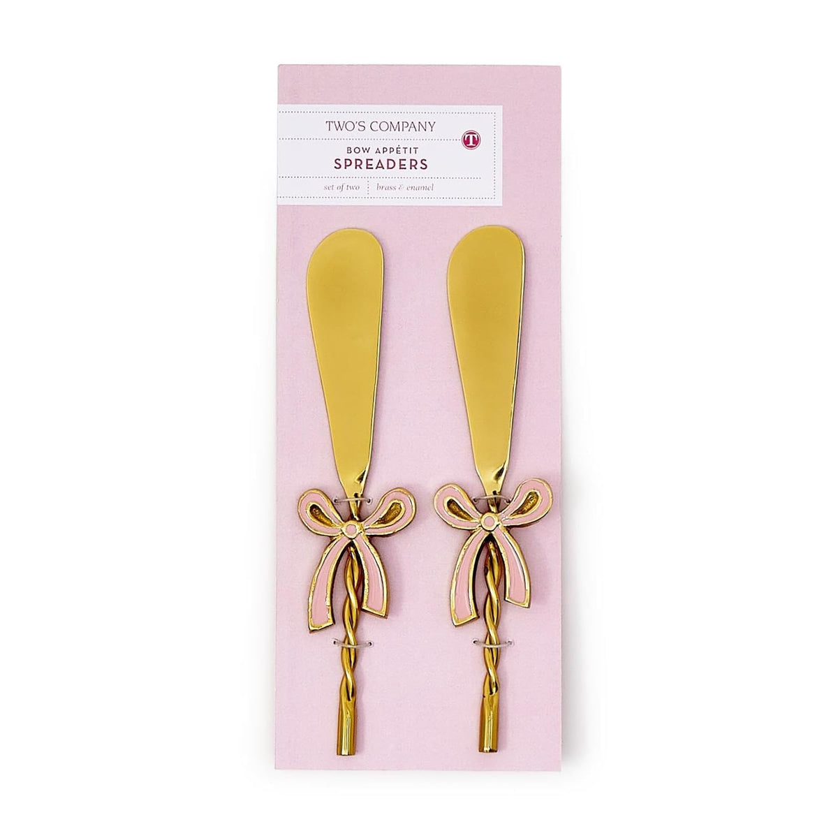 Two's Company Food Spatula, 6.25-Inch, Gold
