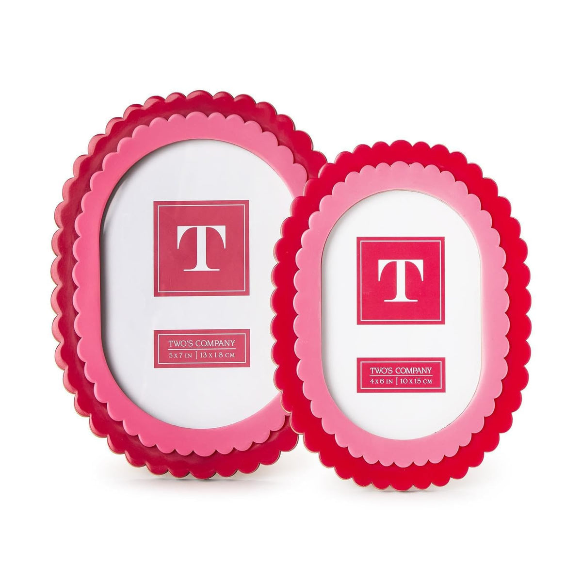 Two's Company Picture Frame, 4x6, 5x7, Pink, Dark Pink