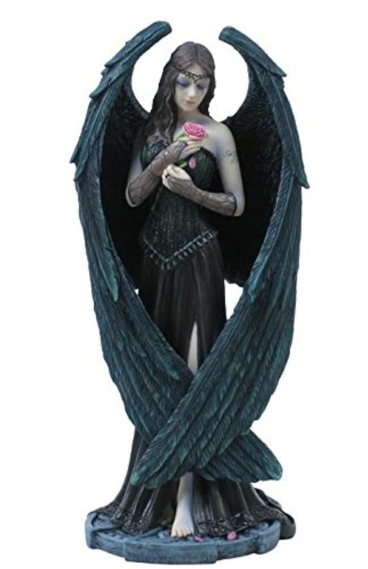 Unicorn Studio 8.75 Inch Fantasy Figure Tattooed Fallen Angel Rose Objet D'Art Gift