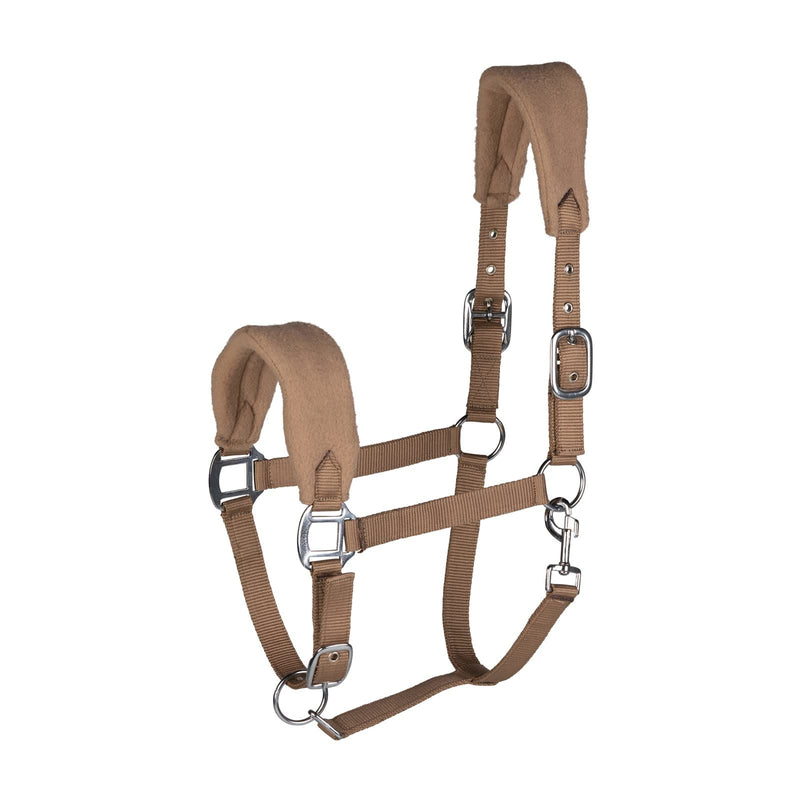 HORZE Kiel Halter with Fleece - Tan - Cob