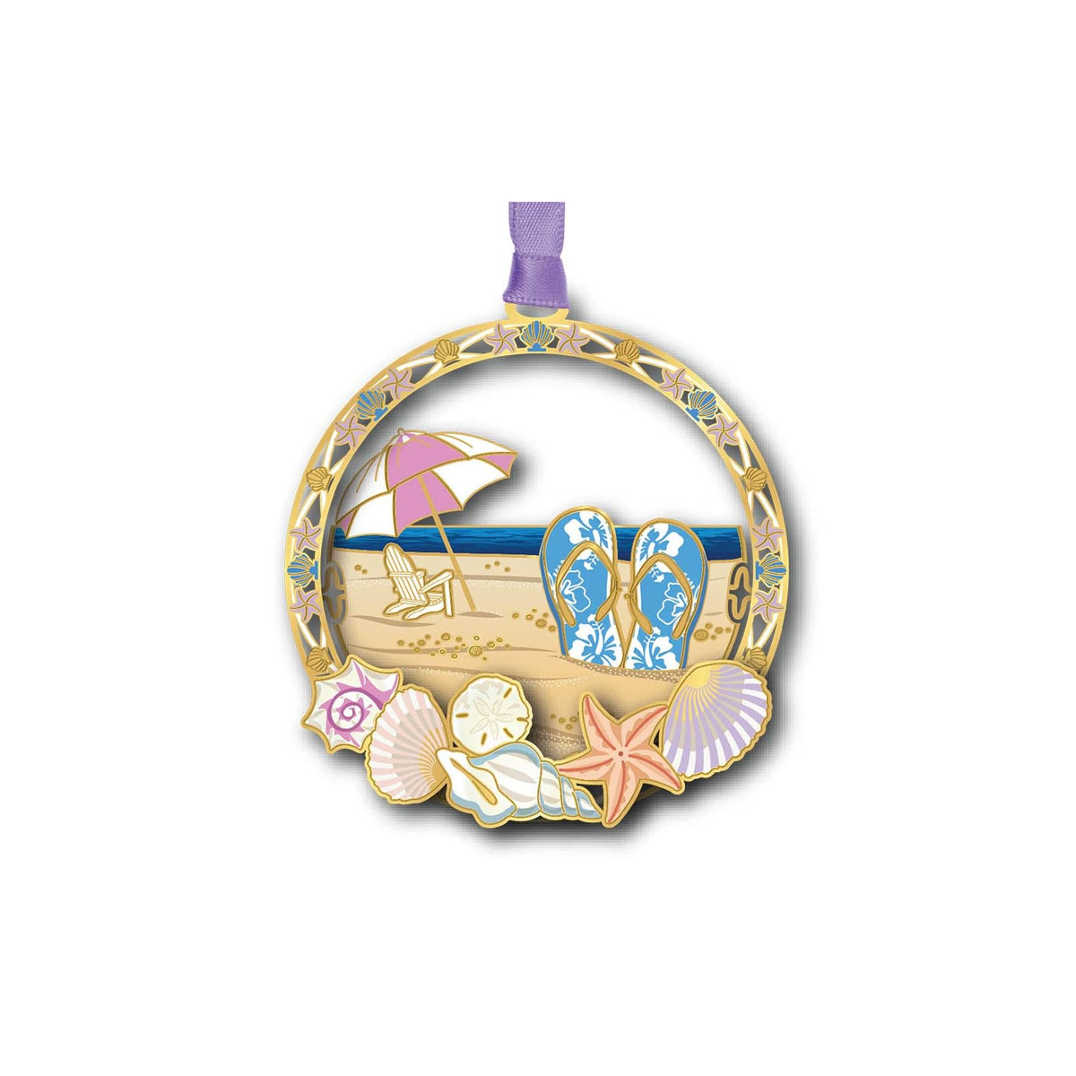 Beacon Design Hanging Ornament, 2.9" x 2.7", Gold