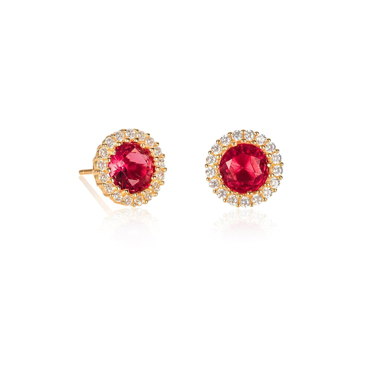 Diamond Treats Earring, 10.5mm, Red-Gold