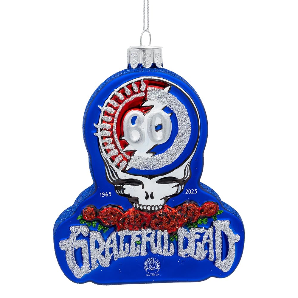 Grateful Dead Hanging Ornament, Approx. 3.7" x 2.0" x 5.3", Blue