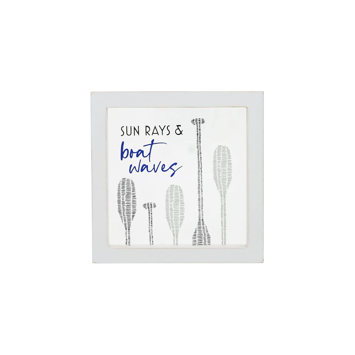 Pavilion Gift Company Wall Art, 5" x 5", White, Blue, Gray