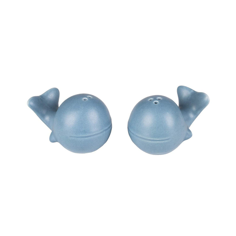 Beachcombers Ceramic Whale Salt & Pepper Set, 2.95"