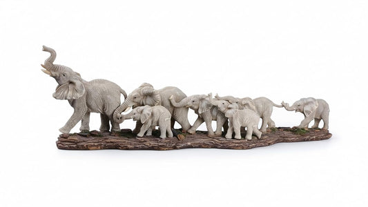 Comfy Hour 15.55 Inch Elephant Statue, Elephant Decor, Family Figurine