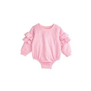 Mud Pie Sweatshirt, Pink, Baby Quilted Bow Sweatshirt Bubble