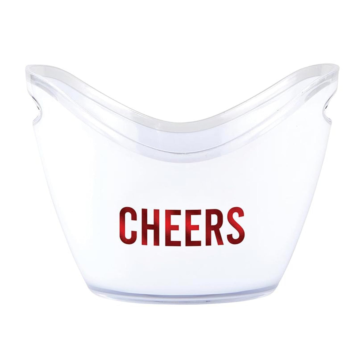 Slant Collections Bucket, 10.8" x 8", White/Red - Cheers