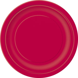 Unique Industries, Cake Paper Plates, 20 Pieces - Red