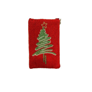 Bamboo Trading Compan Handbag, Red, Christmas Tree