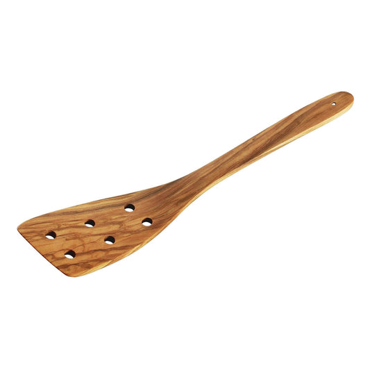 Frieling Cilio Olivewood Spatula with Holes, 12-Inch