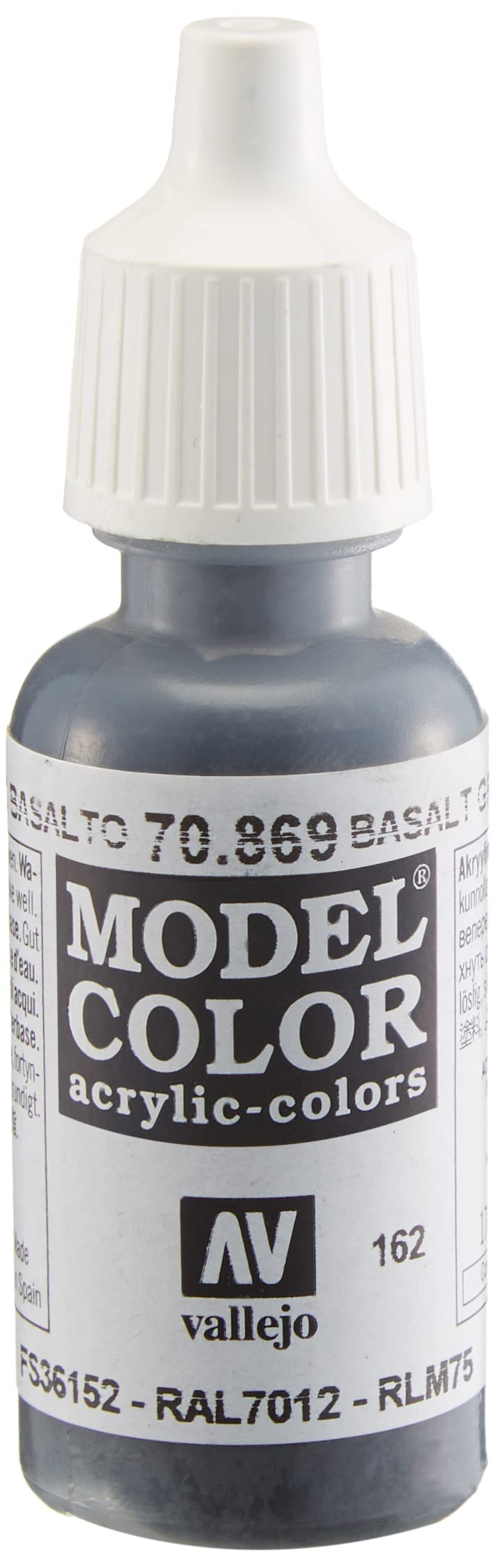 Vallejo Paint, 0.57 Fl Oz (Pack of 1), Basalt Grey