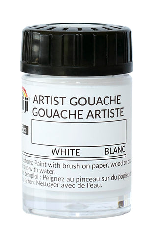 Yasutomo Niji Artist Gouache, White, 15 cc, Arts and Crafts Supplies