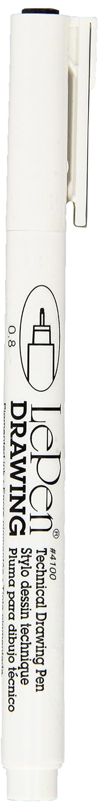 Uchida of America 4100-C-.8 Carded Le Pen Technical Drawing Pen, 0.8 Point,  Black