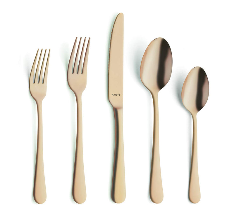 Amefa Austin 20pc Flatware Set, 18/0 Stainless Steel Gold