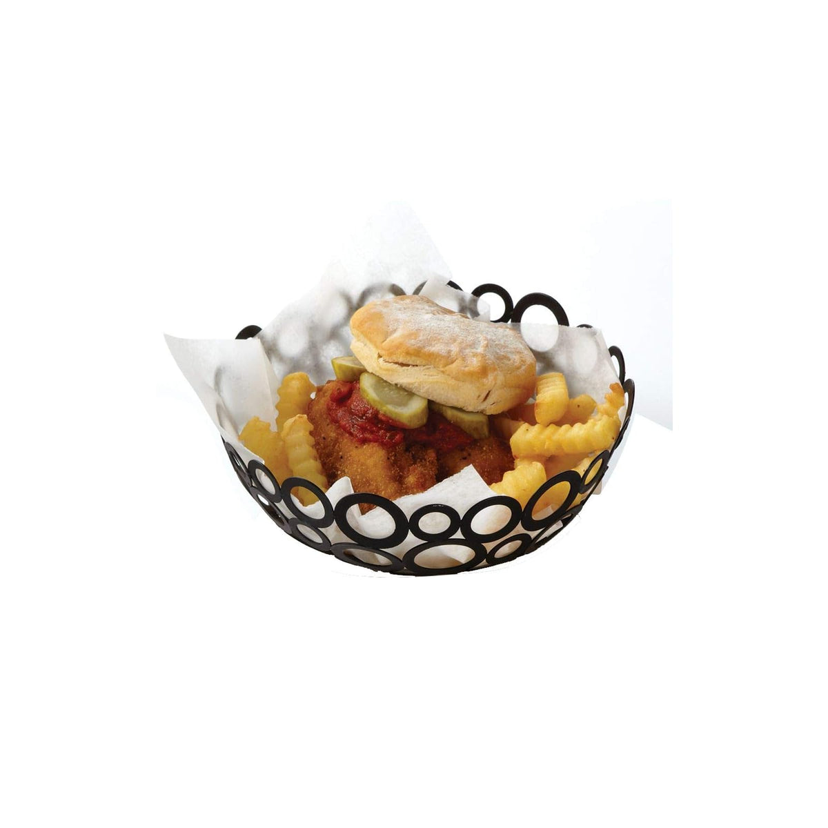 American Metalcraft Basket, 8-Inch, Black