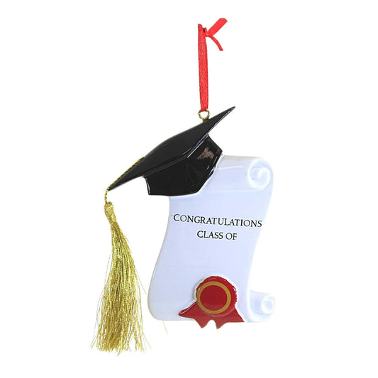 Kurt Adler Graduation "Congratulations Class Of..." Ornament For Personalization