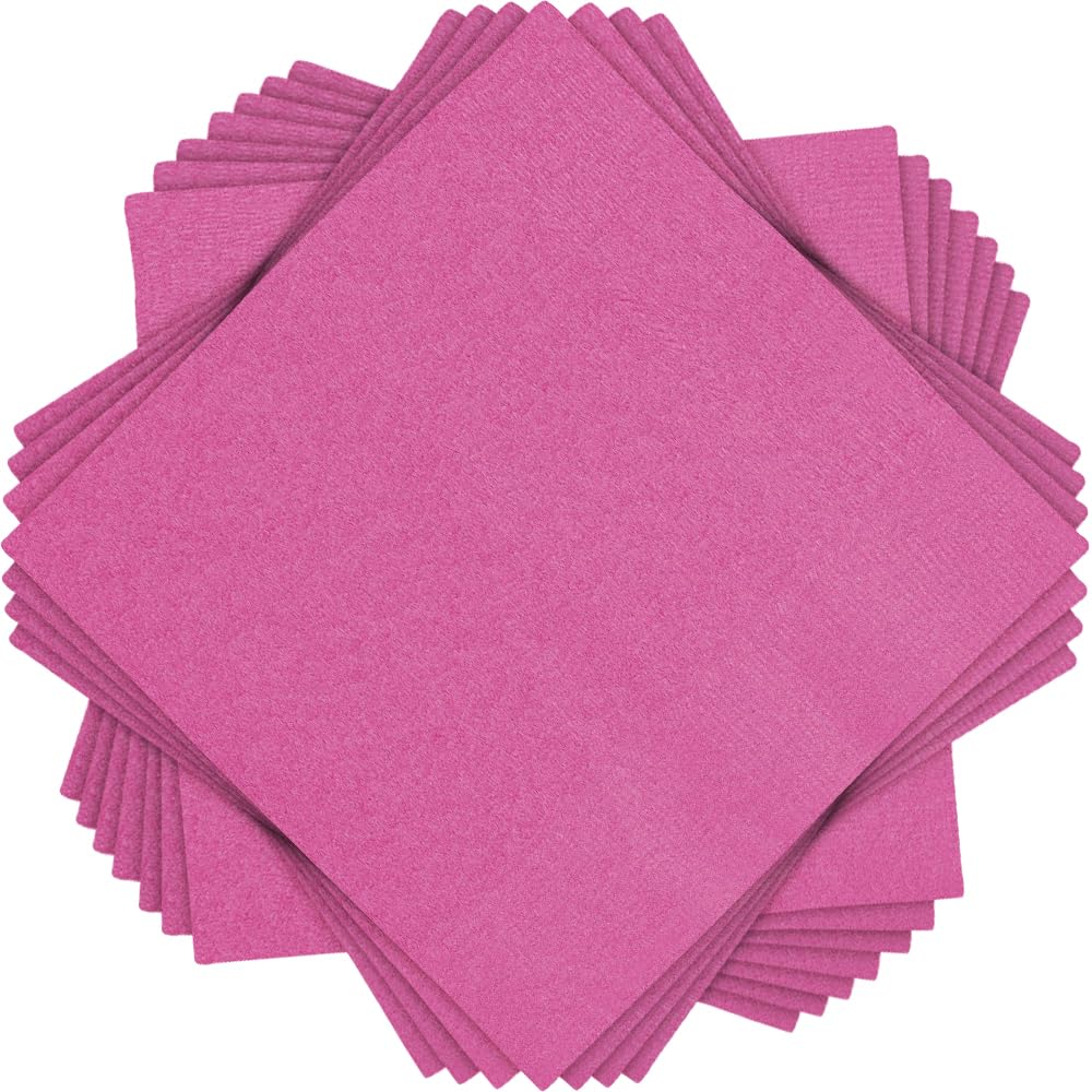 Unique Industries Hot Pink Beverage Napkins, 20ct
