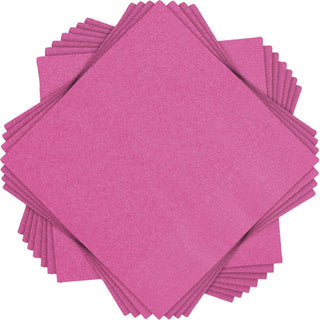 Unique Industries Hot Pink Beverage Napkins, 20ct