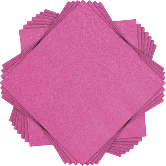 Unique Industries Hot Pink Beverage Napkins, 20ct
