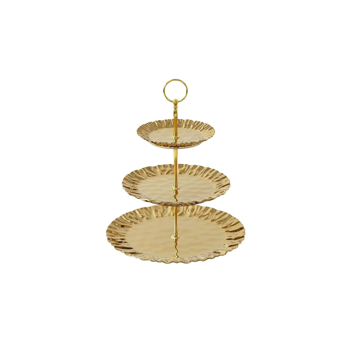 Pampa Bay Tray, 11.25 × 11.25 × 13.5 in, Gold