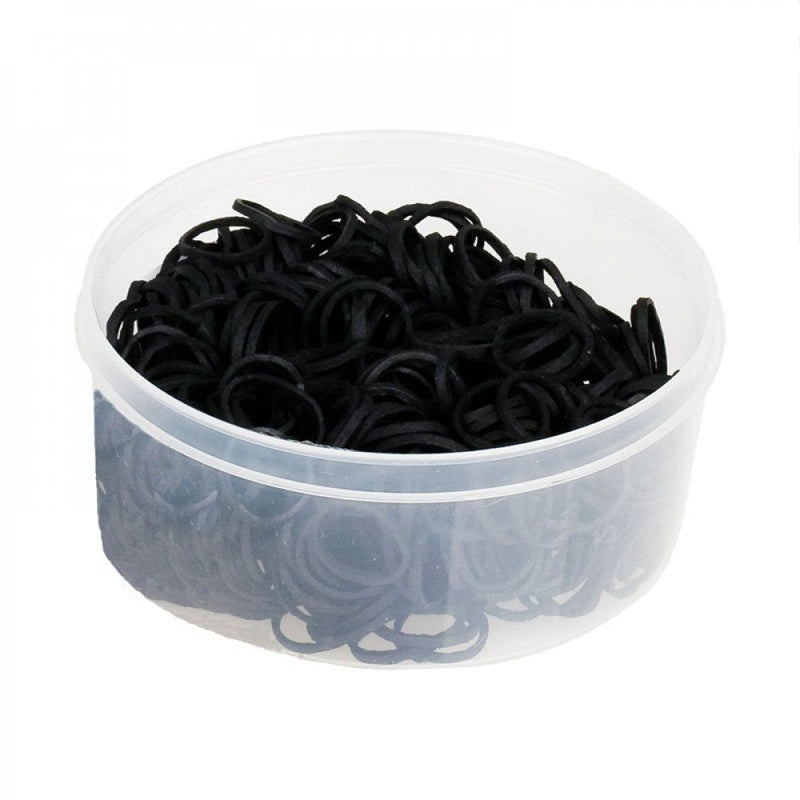 HORZE Braiding Bands 500 Pcs - Black - One Size