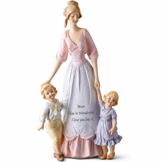 Comfy Hour 12.4 Inch Mother and Children Figurine, Mom Gift Statue