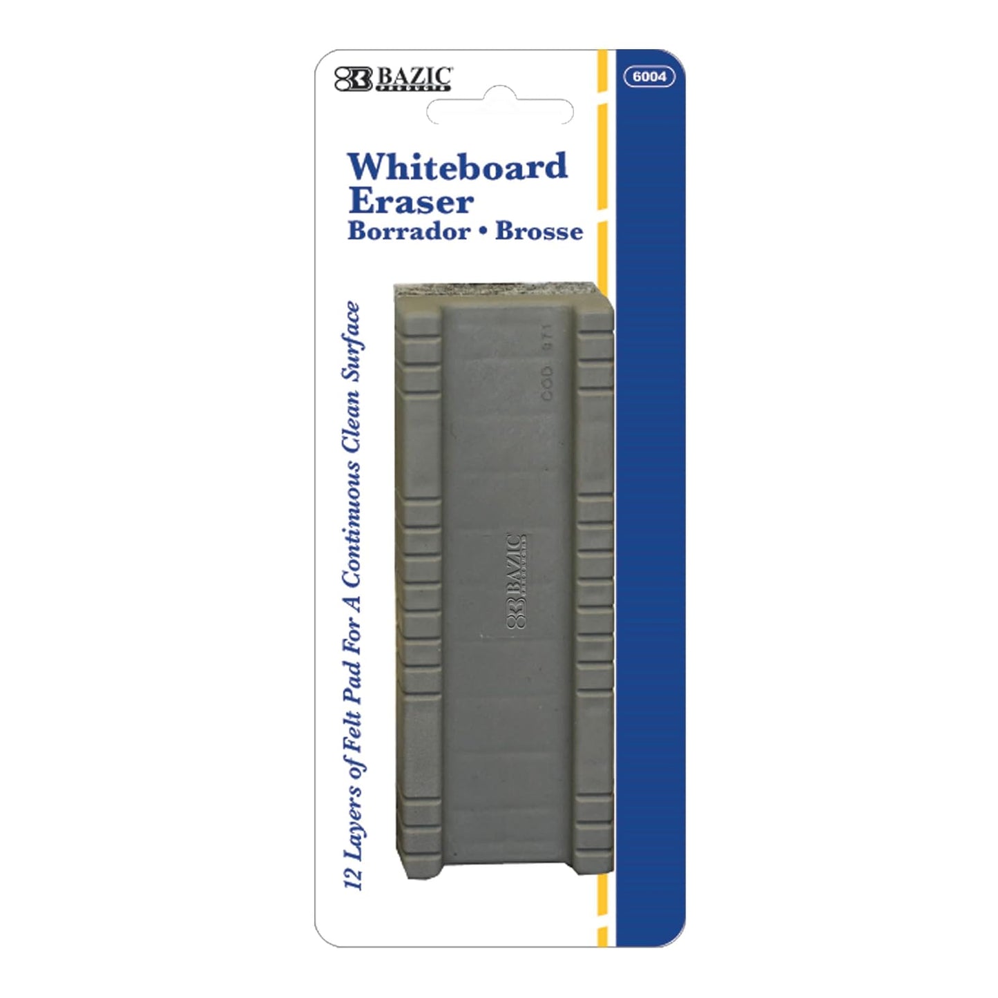 BAZIC Whiteboard Eraser Peel-Away 12 Layers, Dry Erase Erasers for White Board Chalkboard, Cleaner Wiper for Office School, 1-Pack