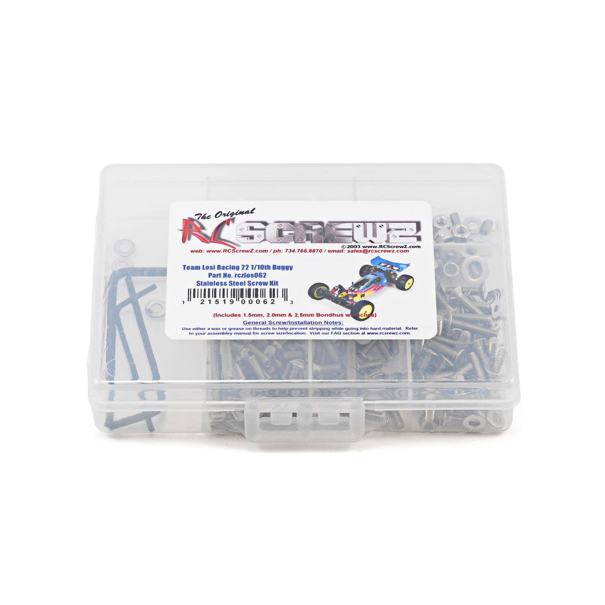 RC Screwz Screws, Silver/Metallic