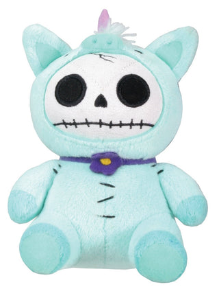 Pacific Trading SUMMIT COLLECTION Furrybones Teal Unicorn Unie Wearing Purple Daisy Collar Small Plush Doll