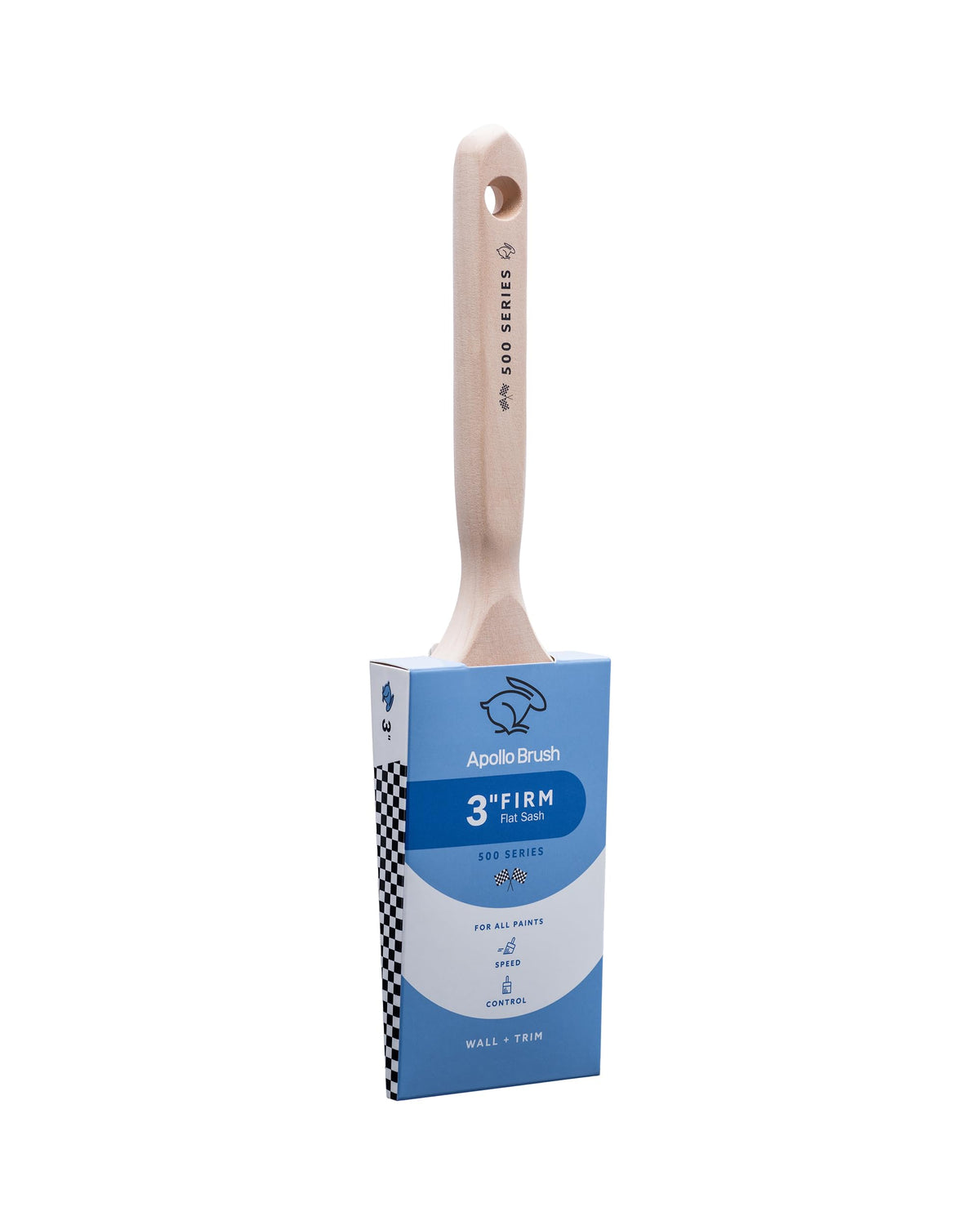 Apollo Brush Paint Brush, 3 Inch, Light Brown