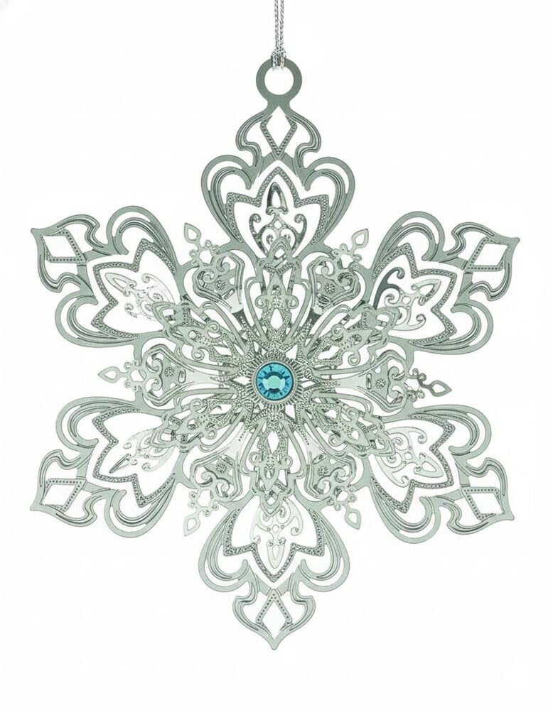Beacon Design ChemArt Dazzling Blue Rhinestone Snowflake Ornament