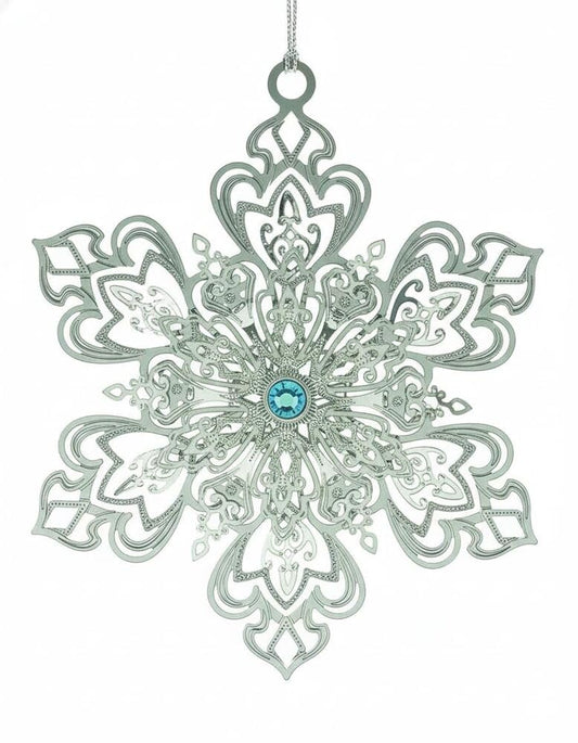 Beacon Design ChemArt Dazzling Blue Rhinestone Snowflake Ornament