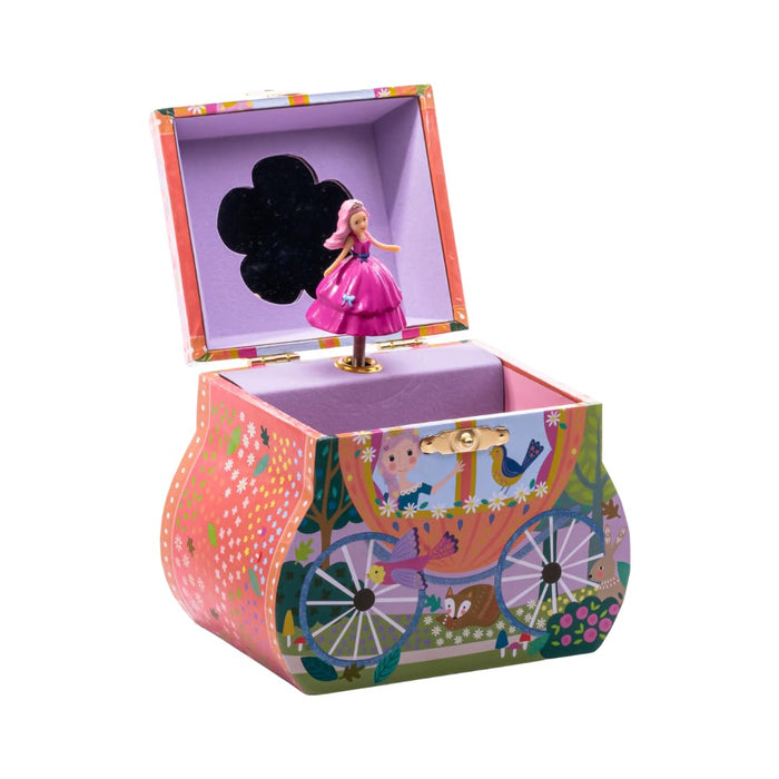 Floss & Rock Fairy Tale Carriage Musical Jewellery Box with Swirling Figurine, Kids Jewelry Storage
