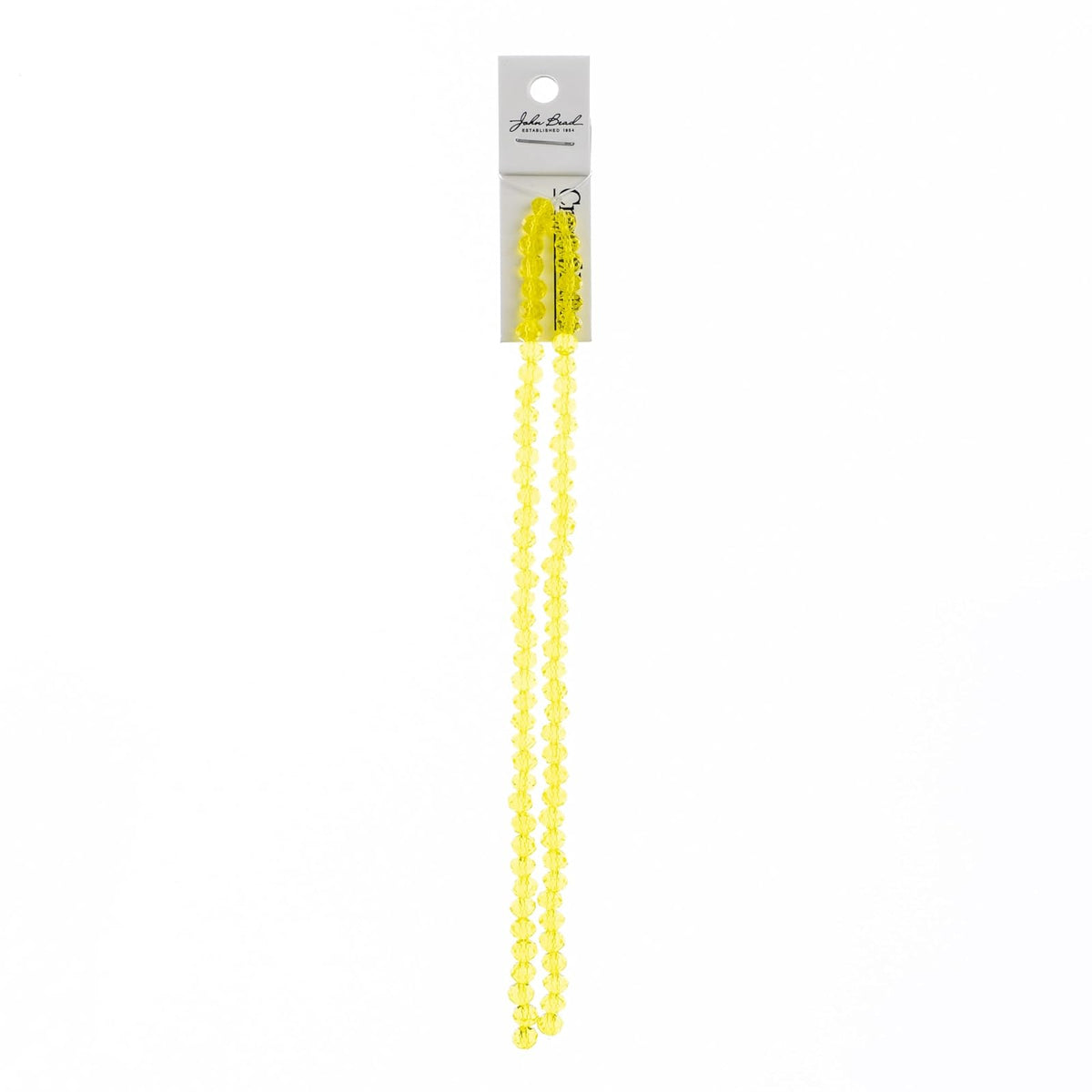 John Bead Craft Bead, 4mm x6mm, Transparent Yellow