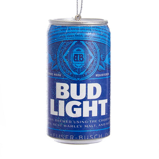 Kurt Adler Budweiser Bud Light Beer Can Christmas Ornament