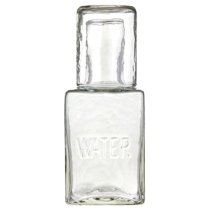 Santa Barbara Design Studio Decanter Water Bottle and Drinking Glass Set, 2-Piece Set, Hammered