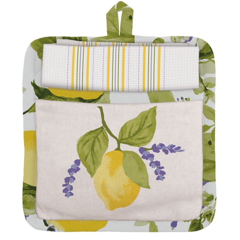 Lang Companies, Lemon Grove Potholder with Towel Gift Set