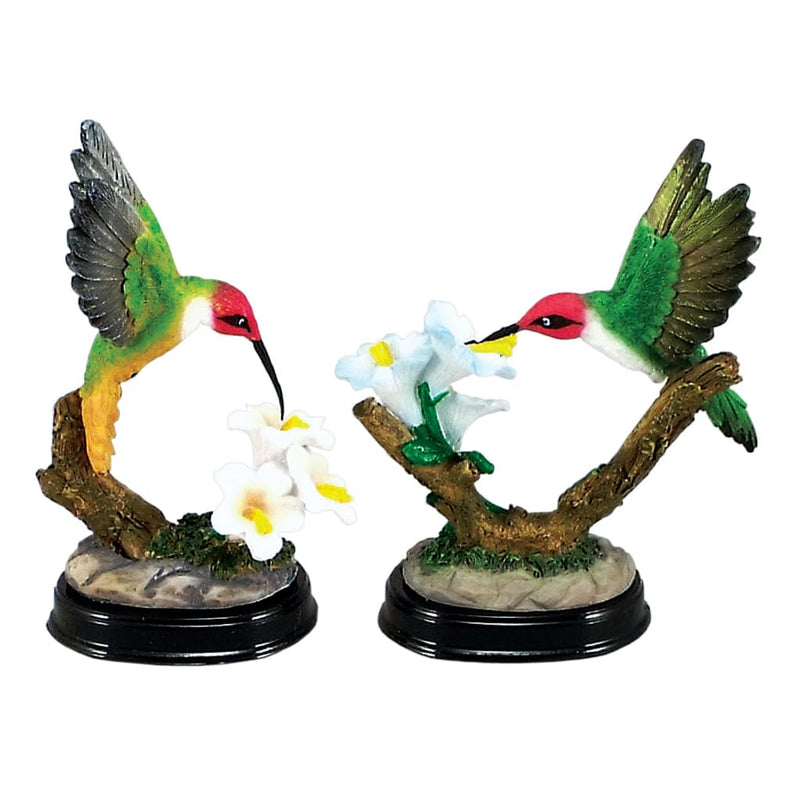 Lipco Hummingbirds Feeding from Dogwood Blossoms Figurines, Polystone, Home Decor Accessories