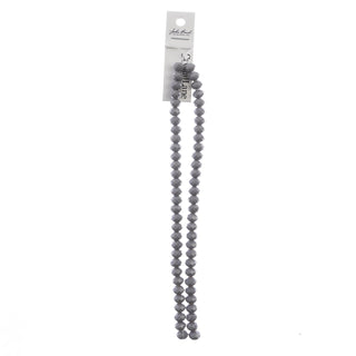 John Bead Craft Bead, 6mm x 8mm, Opaque Grey