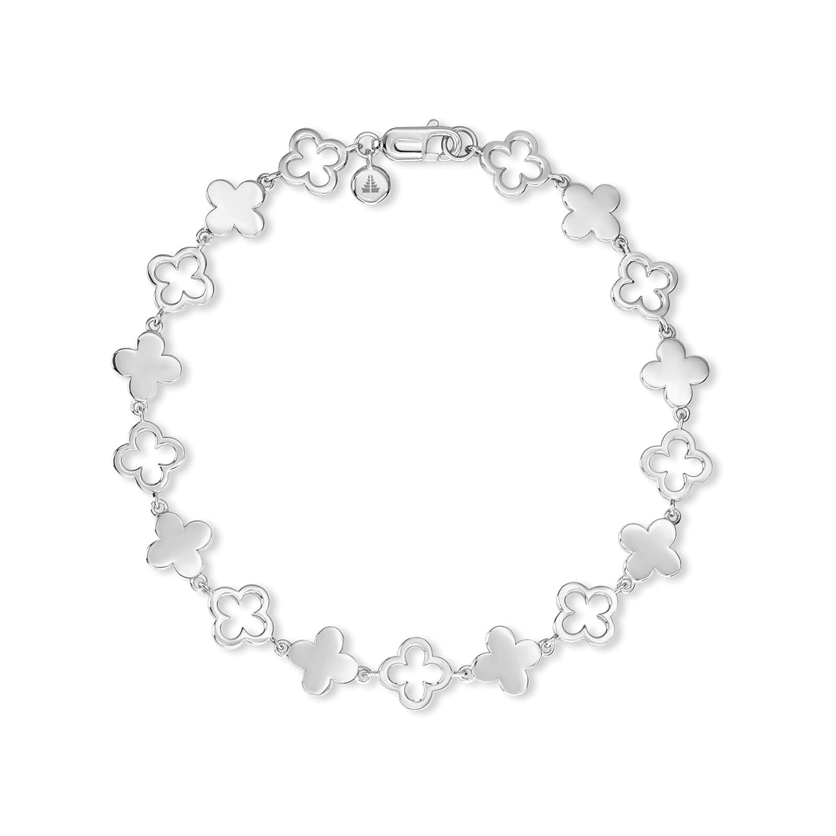DEVATA Bracelet, S/7.0 inch, Silver 925/Clover Chain CRK8835CL