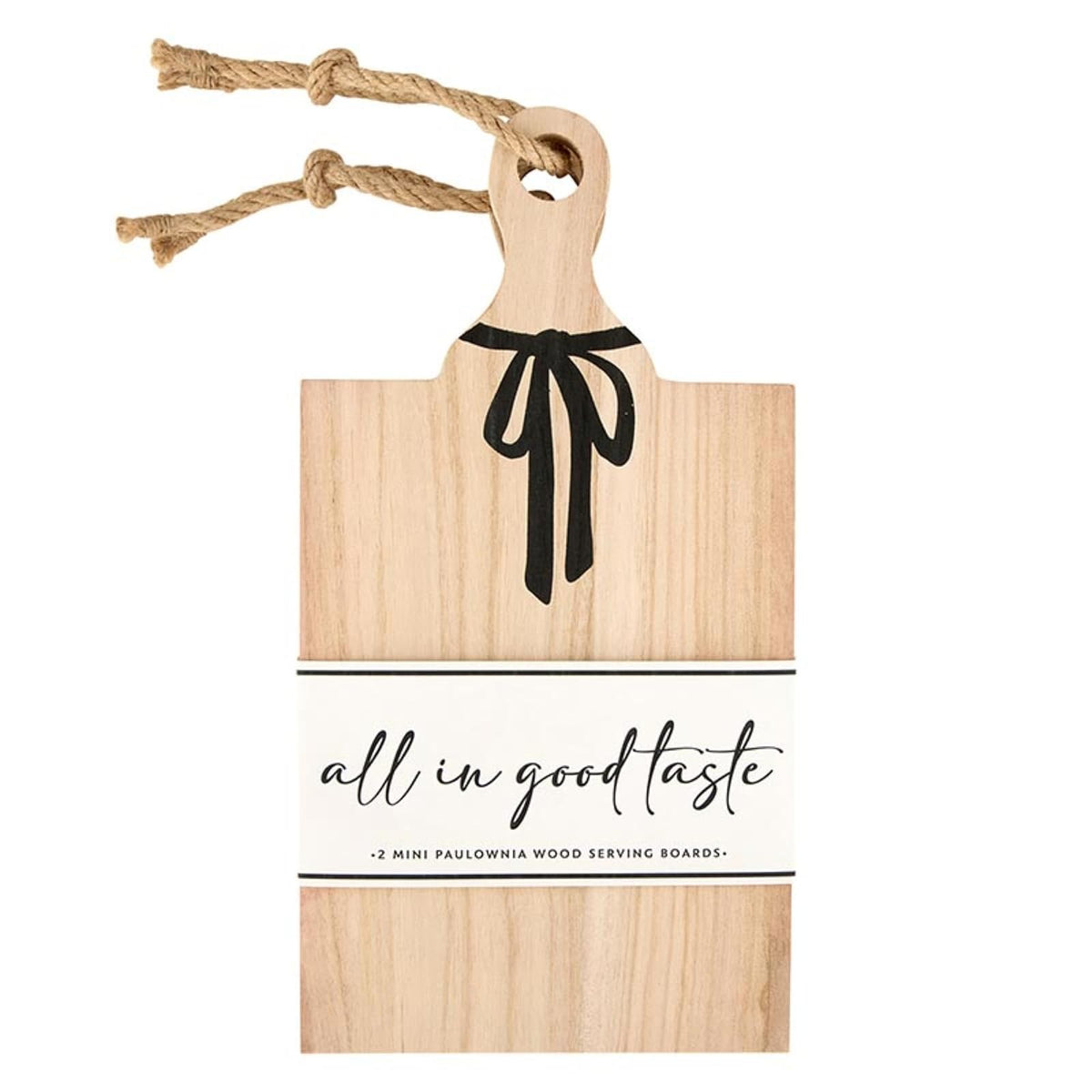 Santa Barbara Design Studio Tray, Mini - Set of 2, Black Bow