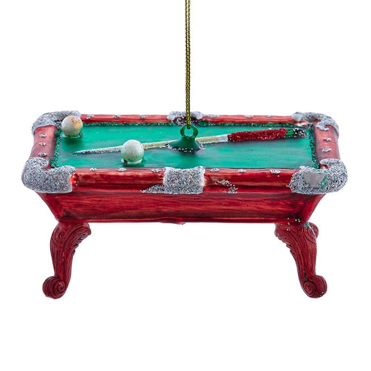 4.5" Billiard Pool Game Table Cue Balls Glass Christmas Ornament