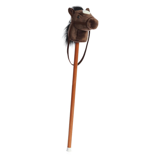 Aurora World World Giddy-Up Stick Horse 37" Plush, Dark Brown