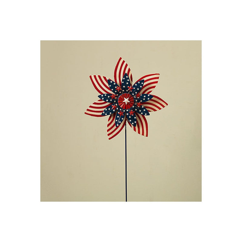 Gerson Company 39.2&quot; H Metal Americana Wind Spinner