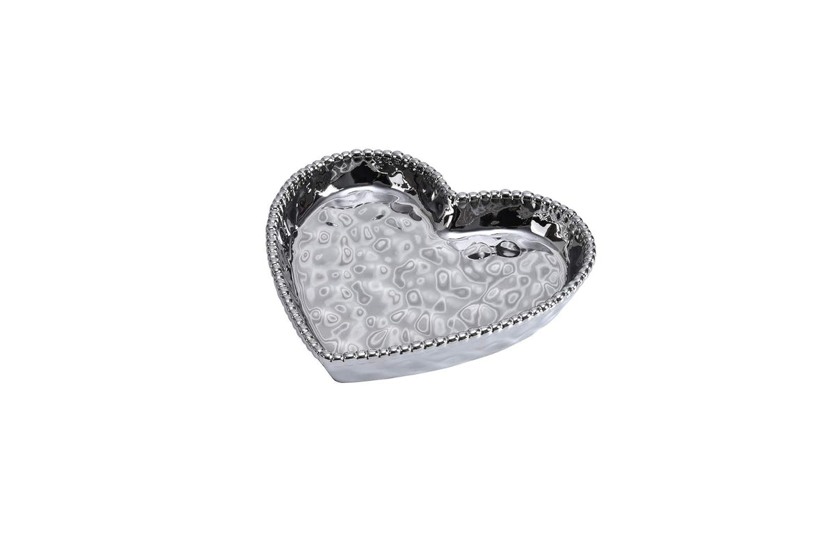 Pampa Bay Love is in the Air Medium Heart Dish (1, Silver)