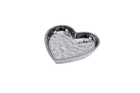 Pampa Bay Love is in the Air Medium Heart Dish (1, Silver)