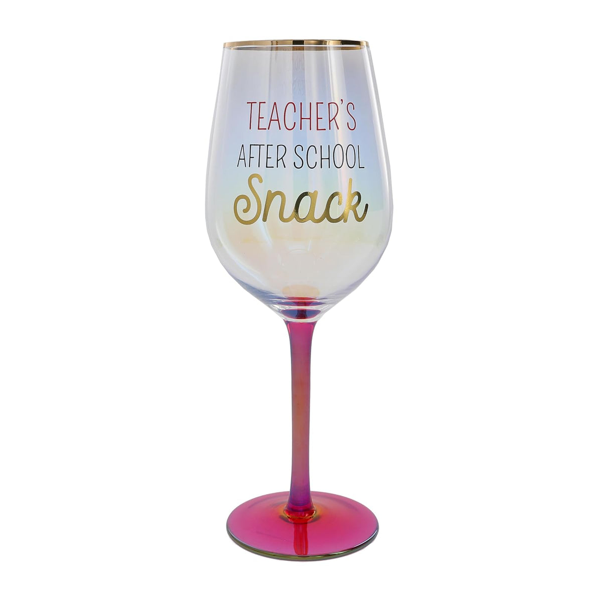 Pavilion Gift Company Drinking Cup, 16 Ounces, Iridescent, Clear, Red, Gold, Bla