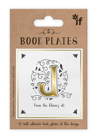 IF Letter Book Plates, Personalised - Letter J