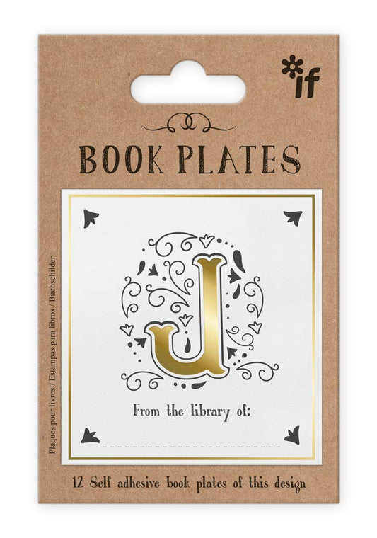 IF Letter Book Plates, Personalised - Letter J